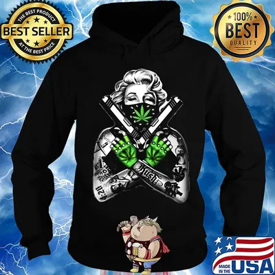 Weed dolly parton tattoos gun s Hoodie