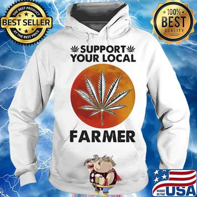 Weed support your local farmer moonblood s Hoodie