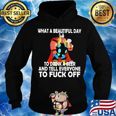 What a beautiful day to drink a beer and tell everyone to fuck off black s Hoodie