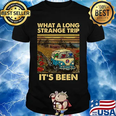 What a long strange trip it's been bus bear grateful dead vintage retro shirt