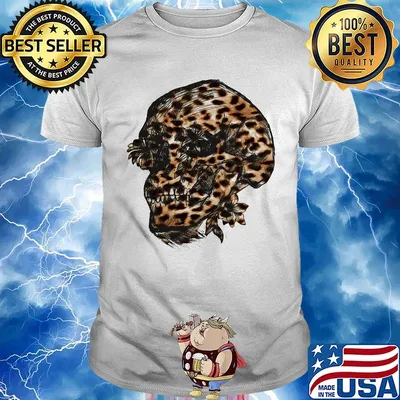 White skull leopard skin classic shirt