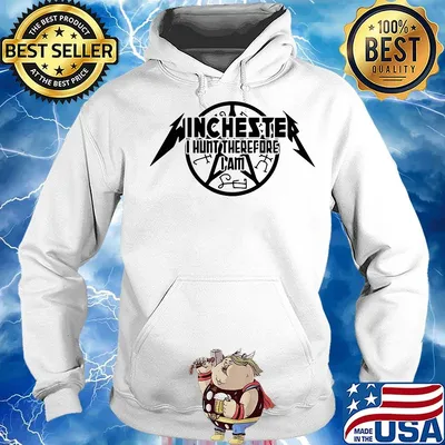 Winchester i hunt therefore i am black s Hoodie