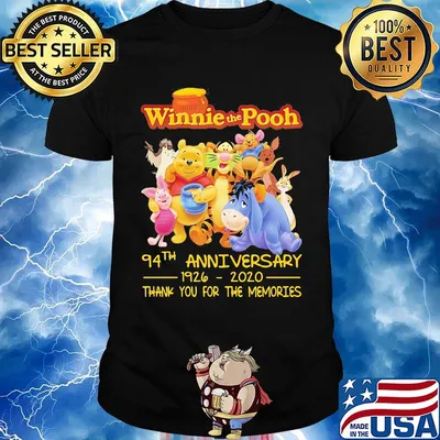 Winnie the pooh 94th anniversary 1926 2020 thank you for the memories shirt
