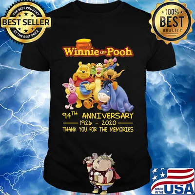 Winnie the pooh 94th anniversary 1926 2020 thank you for the memories shirt