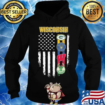 Wisconsin american flag independence day s Hoodie
