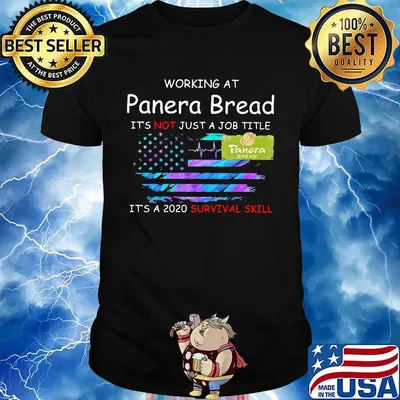 Working at panera bread in the box it's not just a job title it's a 2020 survival skill american flag independence day shirt