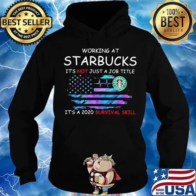 Working at starbucks it's not just a job title it's a 2020 survival skill american flag independence day s Hoodie