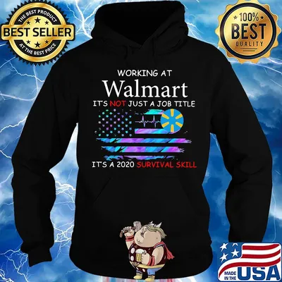 Working at walmart in the box it's not just a job title it's a 2020 survival skill american flag independence day s Hoodie
