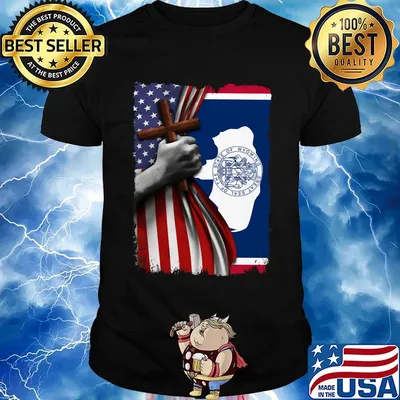 Wyoming american flag cross happy independence day shirt