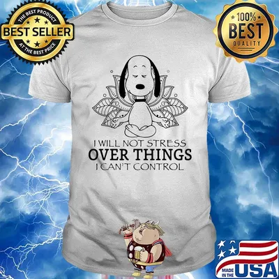 Yoga snoopy i will not stress over things i can't control shirt