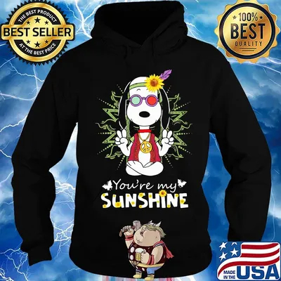 Yoga snoopy you're my sunshine sunflowers s Hoodie