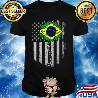 You are my sunshine sunflower american flag happy independence day shirt