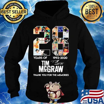 28 years of 1992 2020 tim mcgraw thank you for the memories signature s Hoodie