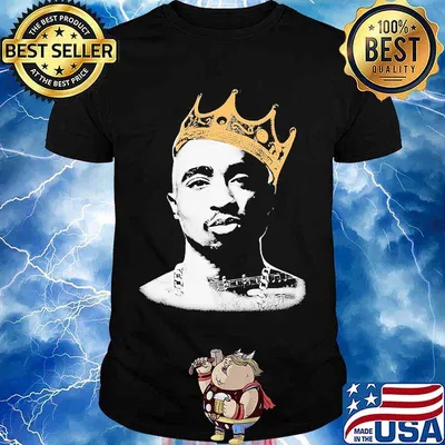 2pac rapper tattoos king shirt