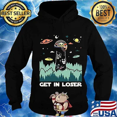 Baby yoda get in loser s Hoodie
