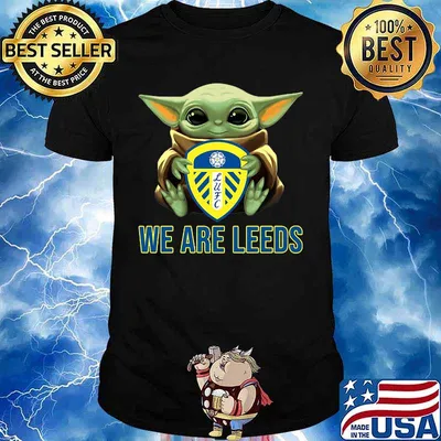 Baby yoda hug we are leeds shirt