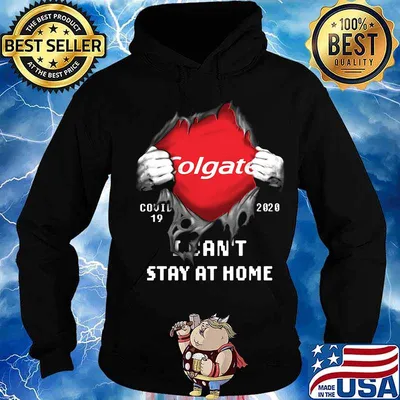 Blood insides colgate covid-19 2020 i can't stay at home s Hoodie