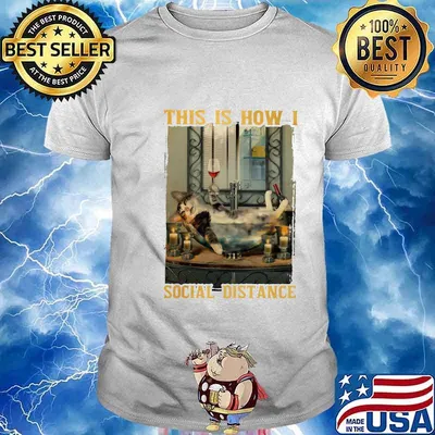 Cat this is how i social distance shirt