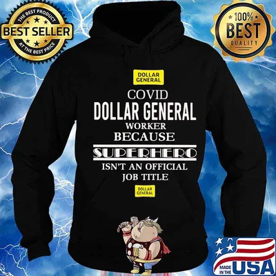 Covid dollar general worker logo because superhero isnt an official job title s Hoodie