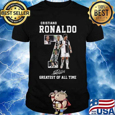 Cristiano ronaldo 7 greatest of all time signature shirt