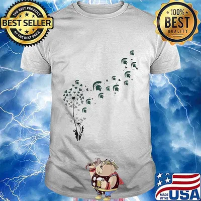 Dandelion flower michigan state spartans logo hockey shirt