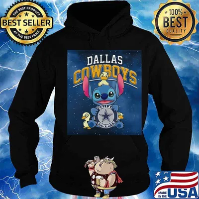Disney stitch and ducks hug dallas cowboys s Hoodie