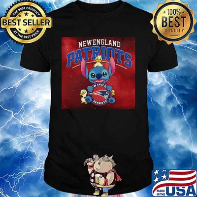 Disney stitch and ducks hug new england patriots shirt