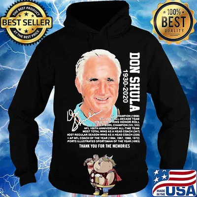 Don shula 1930 2020 thank you for the memories signature s Hoodie