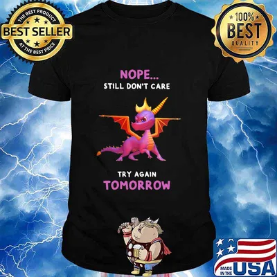 Dragon nope still don't care try again tomorrow shirt