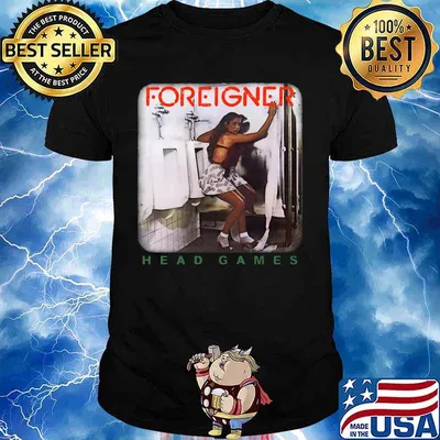 Foreigner band head games shirt