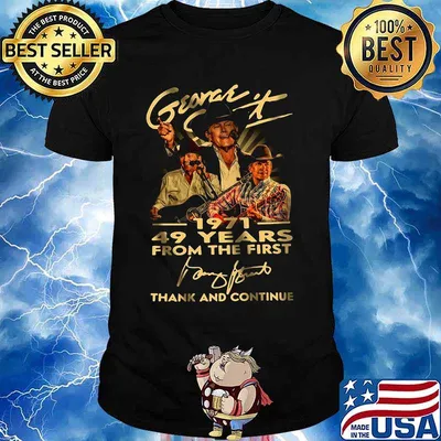 George strait 1971 49 years for the first thank and continue signature shirt