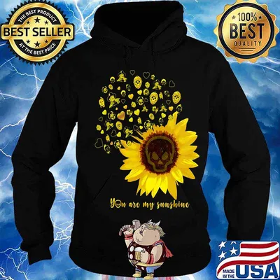 Halloween horror characters sunflowers you are my sunshine s Hoodie
