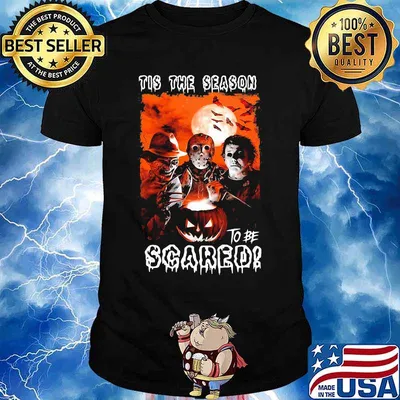 Halloween horror characters tis the season to be scared shirt