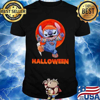 Halloween stitch good guys sunset shirt