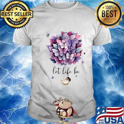 Hot air balloon butterflies let life be shirt