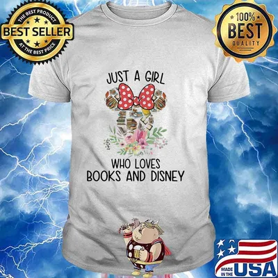 Just a girl who loves books and disney flowers shirt