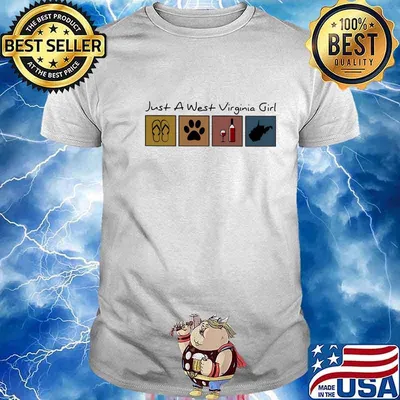 Just a West Virginia girl Flip flop Dog Wine West Virginia Map shirt
