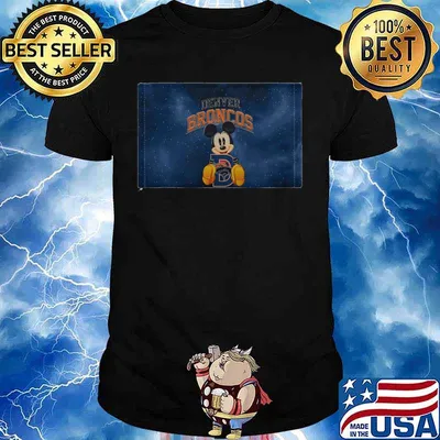 Mickey mouse hug denver broncos logo shirt