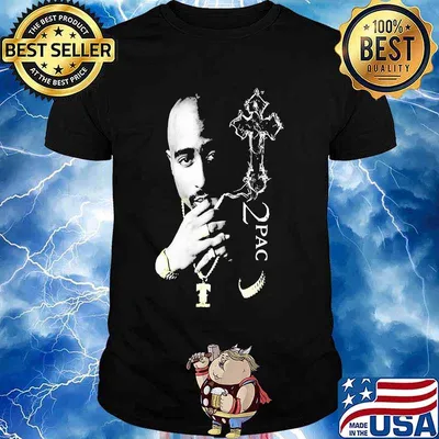Official 2pac rapper jesus shirt