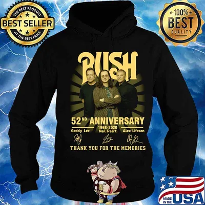 Rush 52nd anniversary 1968 2020 thank you for the memories signatures s Hoodie