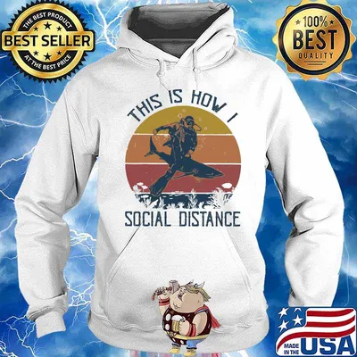 Scuba diving This is how social distance Vintage retro s Hoodie