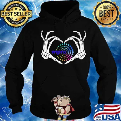 Skeleton wipro logo heart s Hoodie