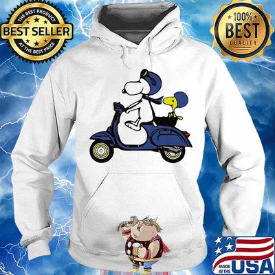 Snoopy and woodstock riding a motorcycle s Hoodie