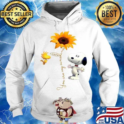 Snoopy and woodstock sunflower you are my sunshine s Hoodie