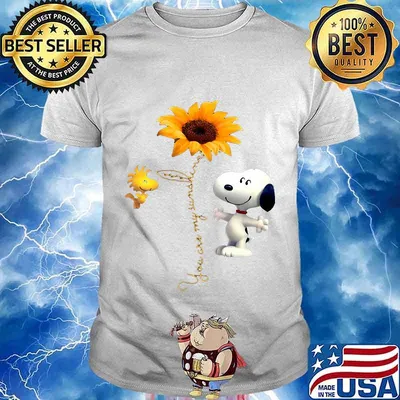 Snoopy and woodstock sunflower you are my sunshine shirt