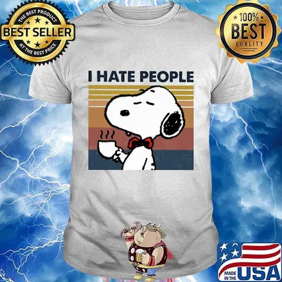 Snoopy i hate people vintage retro shirt