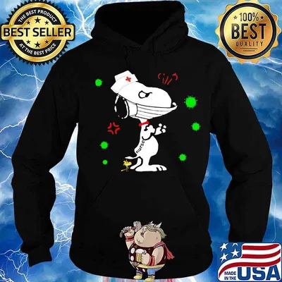 Snoopy nurse mask covid-19 s Hoodie