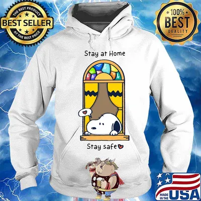 Snoopy stay at home stay safe heart s Hoodie