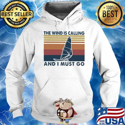 Surfing The wind is calling and I must go Vintage retro s Hoodie