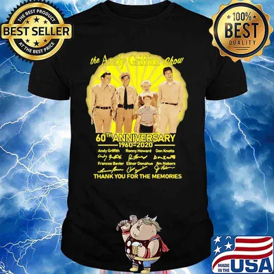 The andy griffith show 60th anniversary 1960 2020 thank you for the memories signatures shirt